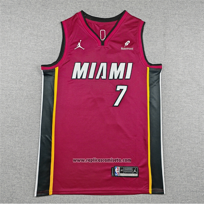 Camiseta Miami Heat Giannis Antetokounmpo NO 7 Statement Rojo